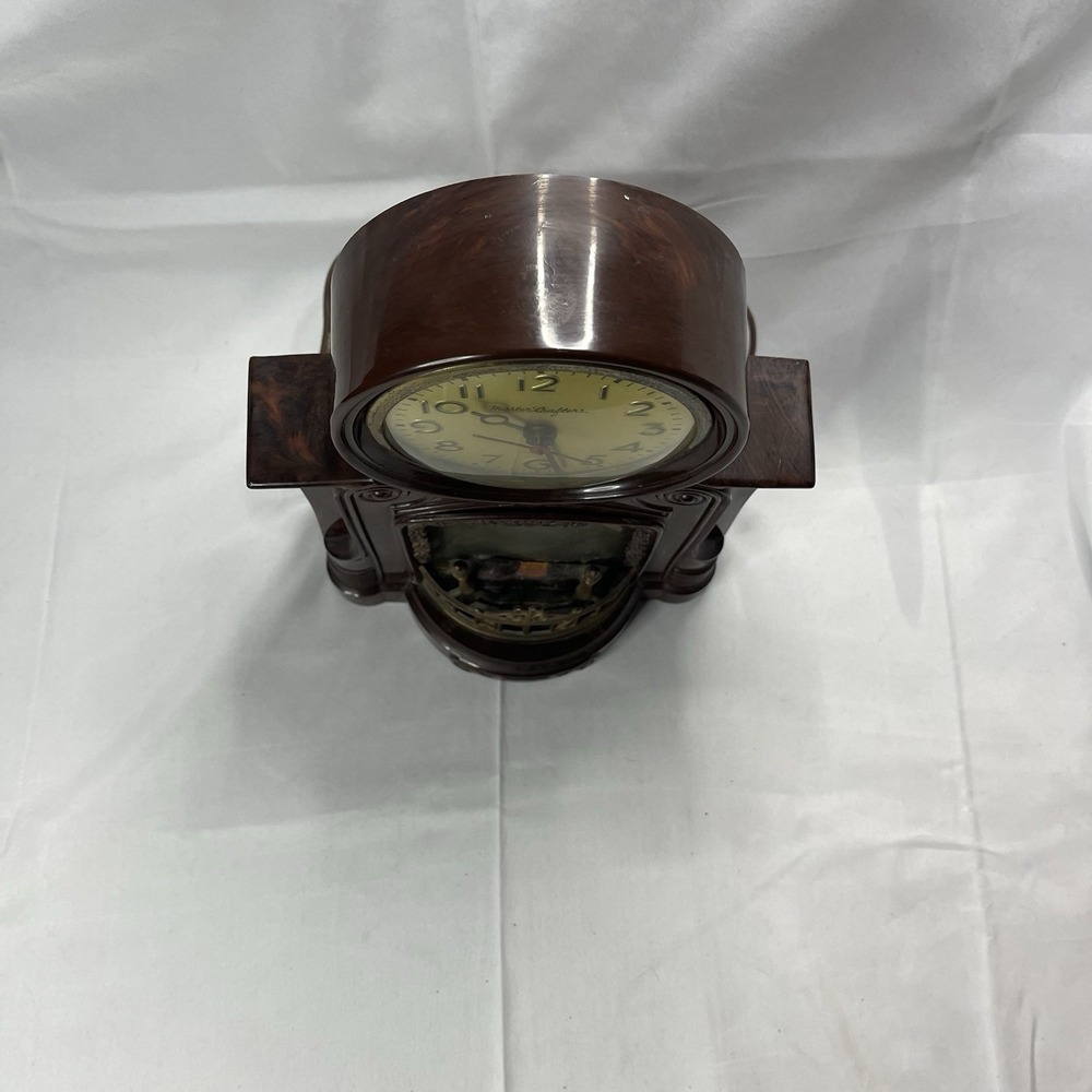 Vintage Master crafters Fireplace ANIMATED Clock Lighted Motion Lamp NOT WORKING - Picture 2 of 8